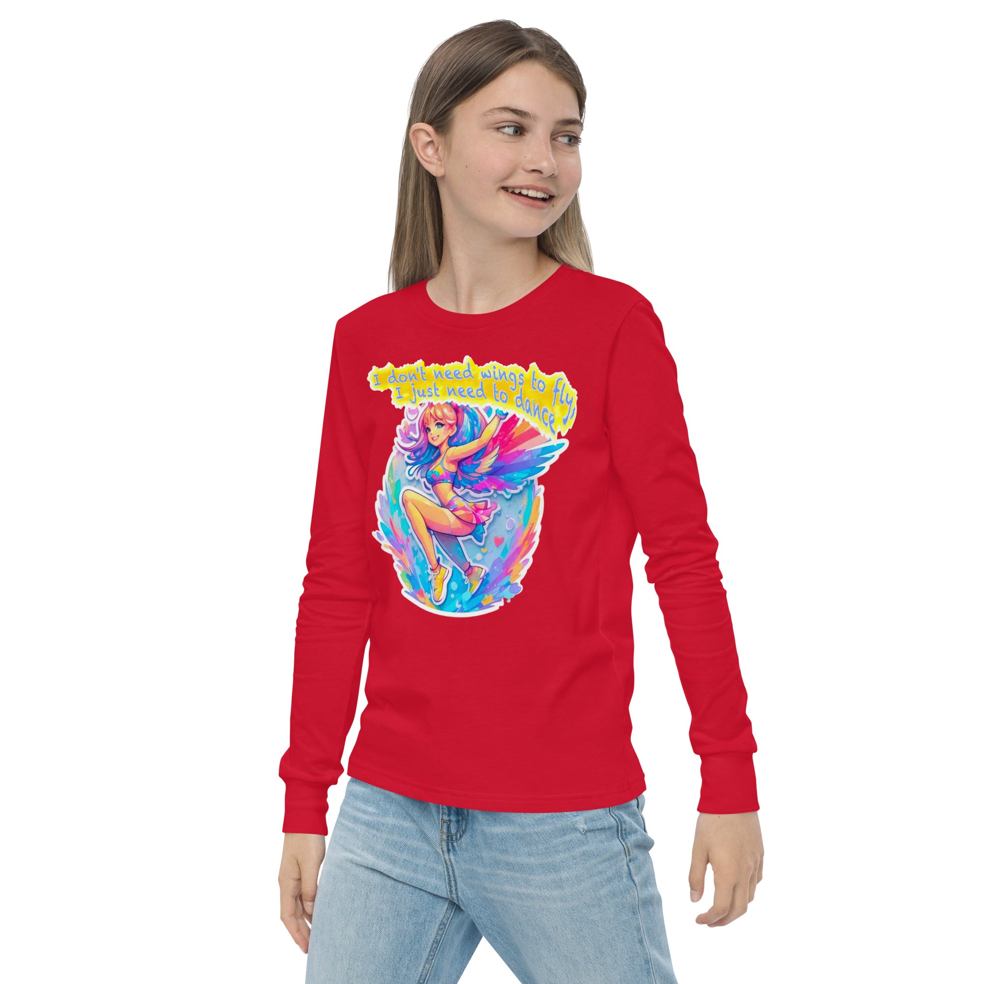 I Don’t Need Wings to Fly, I Just Need to Dance - Youth long sleeve tee