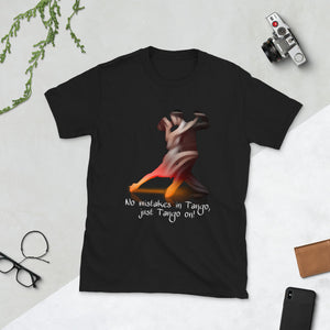 Short-Sleeve Men's T-Shirt NO MISTAKES IN TANGO, JUST TANGO ON - LikeDancers
