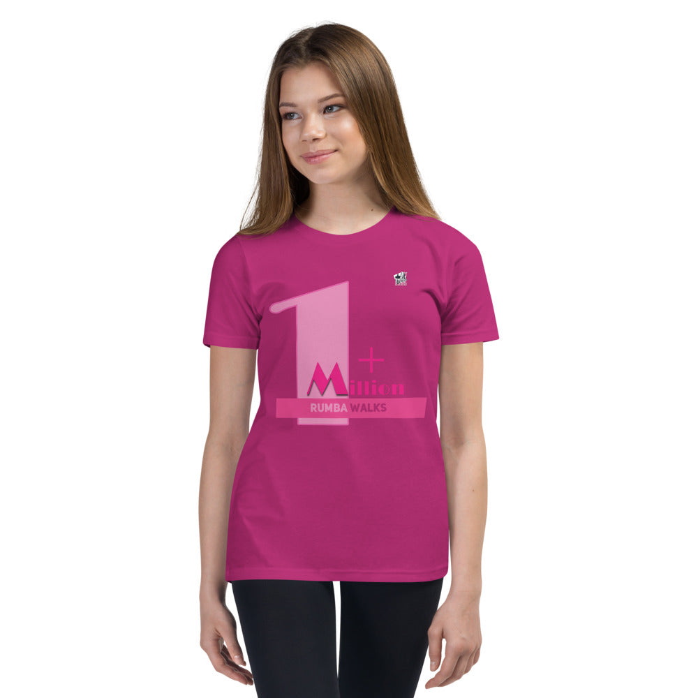 1 M+ RUMBA WALKS  - Youth Short Sleeve T-Shirt - LikeDancers