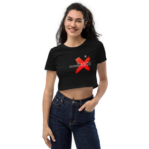 DEPENDANCE - Organic Crop Top  (dance shirts, dance t-shirts, dance gifts, dance apparel) - LikeDancers