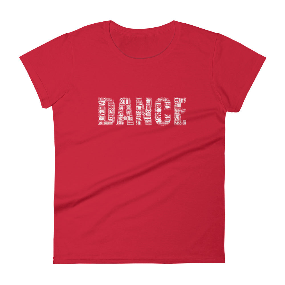 Women's short sleeve t-shirt DANCE KEYWORDS - LikeDancers