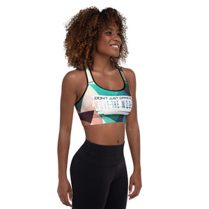Padded Sports Bra DON'T JUST DANCE, MOVE THE WORLD - LikeDancers